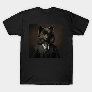 Schipperke Dog in Suit T-Shirt